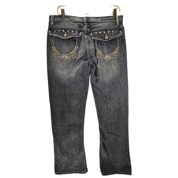 Rock & Republic Kasandra Studded Bootcut Jeans 12M Womens Denim Medium Wash - Picture 4 of 13